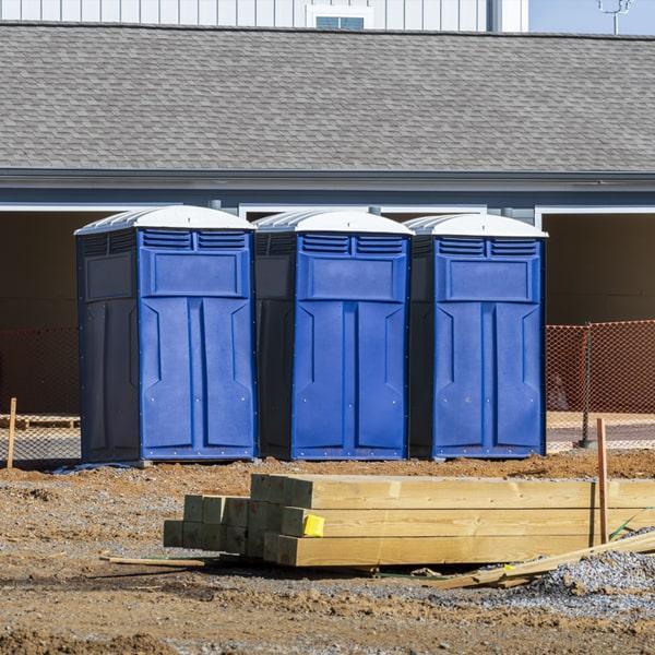 Heavy-duty construction site porta potty in Lynchburg, Virginia